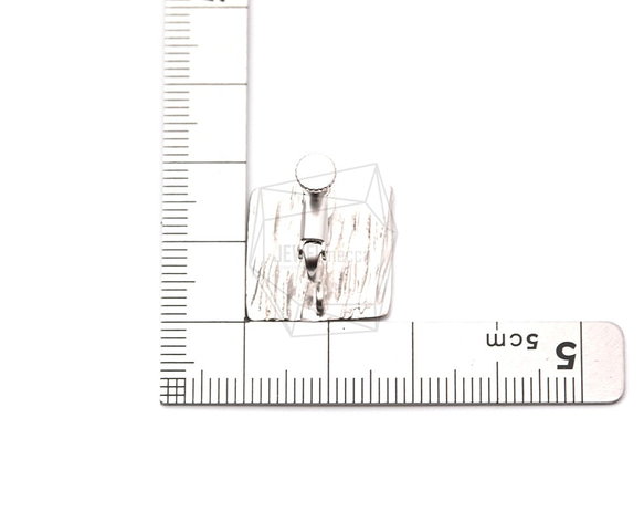 ERG-1097-MR【2個入り】シェルシェイプスクエアイヤリング/ネジバネ,shell-shaped Square 5枚目の画像