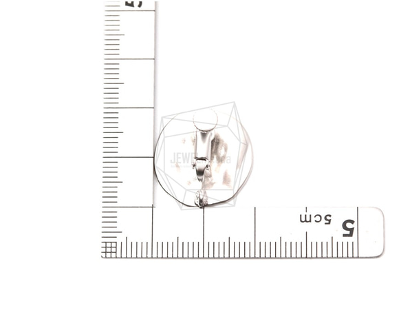ERG-1099-MR【每包2件】圓盤耳環/螺旋彈簧，圓盤錘打文字 第5張的照片