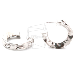 ERG-1102-MR [2件]扭紋圓形耳環，腰帶圓形耳釘 第3張的照片