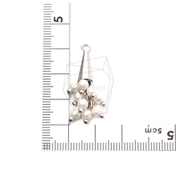 PDT-2108-MR [2 件] 珍珠束吊墜 第5張的照片