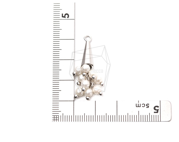 PDT-2108-MR [2 件] 珍珠束吊墜 第5張的照片