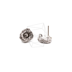 ERG-1110-R【2個入り】ハンマーラウンドピアス/Hammered Round Post Earrings 2枚目の画像