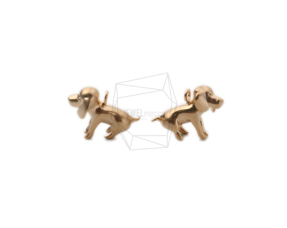 PDT-2121-MG【2個入り】キュートパピーペンダント,Cute Puppy Pendant/17mm X 12mm 2枚目の画像