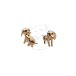 PDT-2121-MG【2個入り】キュートパピーペンダント,Cute Puppy Pendant/17mm X 12mm 3枚目の画像