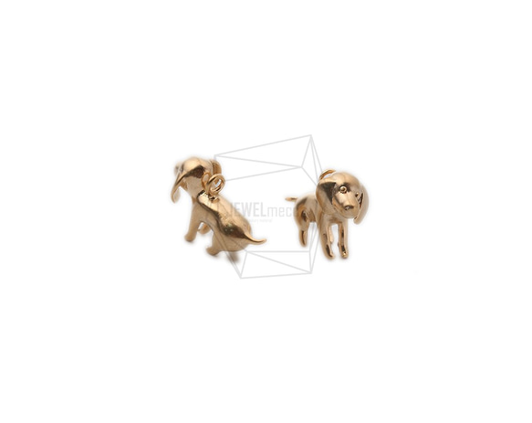 PDT-2121-MG【2個入り】キュートパピーペンダント,Cute Puppy Pendant/17mm X 12mm 3枚目の画像