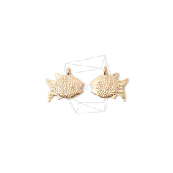 PDT-2136-MG【2個入り】フィッシュペンダント,Tropical Fish Pendant 1枚目の画像