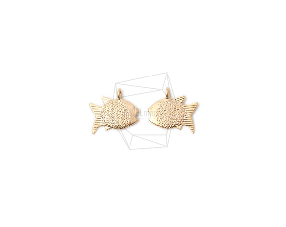 PDT-2136-MG【2個入り】フィッシュペンダント,Tropical Fish Pendant 1枚目の画像