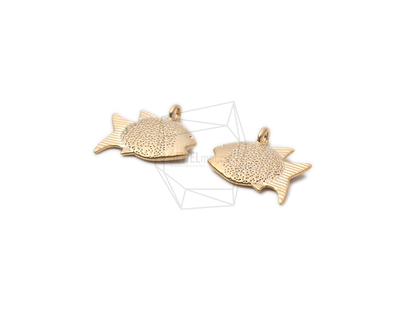 PDT-2136-MG【2個入り】フィッシュペンダント,Tropical Fish Pendant 2枚目の画像