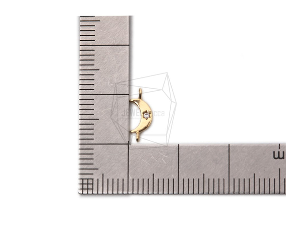 CNT-187-G【2件】月牙形吊墜，月牙形連接/ 5mm X 11mm 第5張的照片