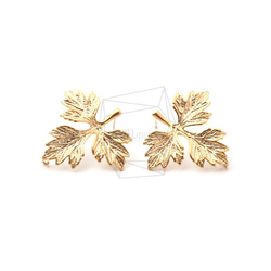 ERG-1117-MG【2個入り】メープルリーフピアス,Maple Leaf Post Earrings 1枚目の画像