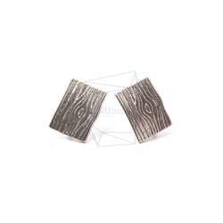 ERG-1123-MR [2件]木條紋耳環，木條紋柱狀耳環 第1張的照片