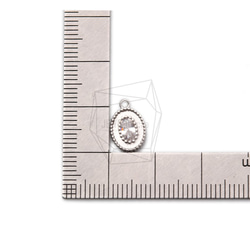 PDT-2123-MR【2個入り】キュービックオーバルペンダント,Cubic Oval Pendant 5枚目の画像