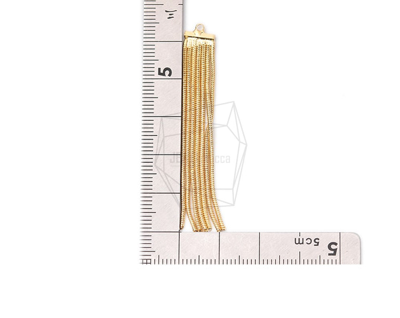 ERG-1127-G【2件】鏈條流蘇吊飾 第5張的照片