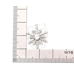 PDT-2163-MR【2個入り】スノーフレークペンダント,Snowflake Pendant/ 16mm x 19mm 3枚目の画像