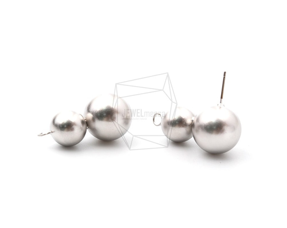 ERG-1136-MR【2個入り】ダブルボールピアス  ,Double ball Post Earring 2枚目の画像