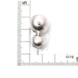 ERG-1136-MR【2個入り】ダブルボールピアス  ,Double ball Post Earring 5枚目の画像