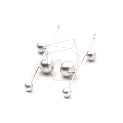 ERG-1142-MR【2個入り】スティックバーボールチャーム,Stick Bar ball Earring Charm 2枚目の画像