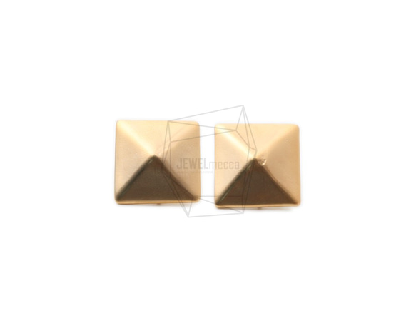 ERG-1148-MG【2個入り】スクエアピラミッドピアス,Square Pyramid Post Earrings 1枚目の画像