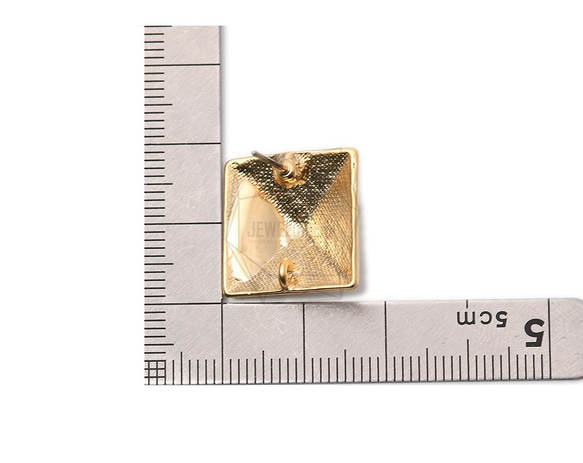 ERG-1148-MG【2個入り】スクエアピラミッドピアス,Square Pyramid Post Earrings 5枚目の画像