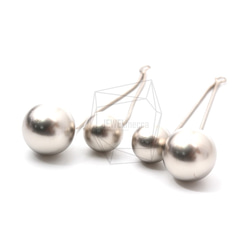 ERG-1150-MR【2個入り】ダブルボールピアスチャーム,Double Ball Earring Charm 2枚目の画像