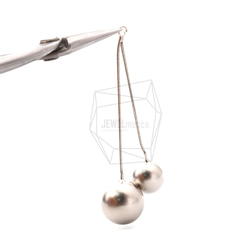 ERG-1150-MR【2個入り】ダブルボールピアスチャーム,Double Ball Earring Charm 4枚目の画像