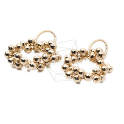 ERG-1151-G【2個入り】バブルボールピアスチャーム,Bubble Ball Earring Charm 2枚目の画像