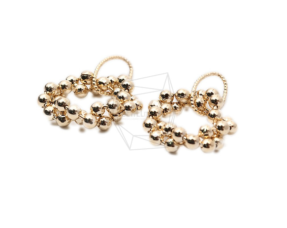 ERG-1151-G【2個入り】バブルボールピアスチャーム,Bubble Ball Earring Charm 2枚目の画像