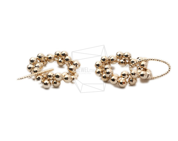 ERG-1151-G【2個入り】バブルボールピアスチャーム,Bubble Ball Earring Charm 3枚目の画像