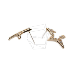 ERG-1152-G【2個入り】キュービックスターピアス,Cubic Outline Star Post Earrin 3枚目の画像