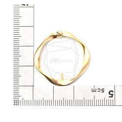 ERG-1155-MG [2件]方環耳環，方環柱耳環 第5張的照片