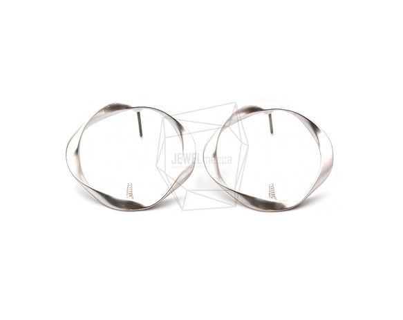ERG-1155-MR [2件]方環耳環，方環柱耳環 第1張的照片