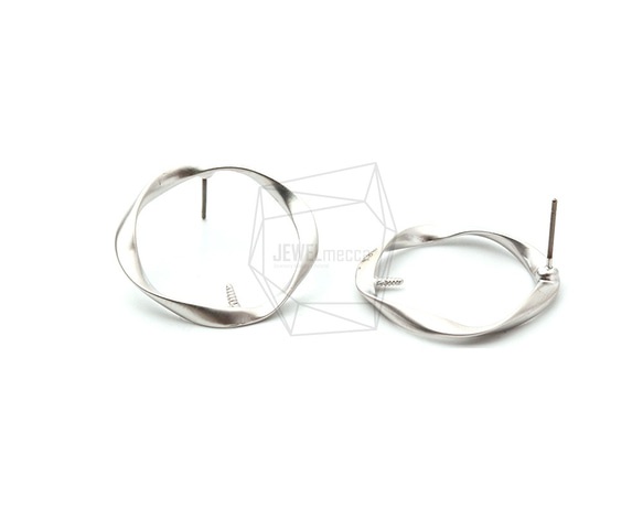 ERG-1155-MR [2件]方環耳環，方環柱耳環 第2張的照片