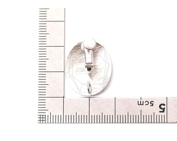 ERG-1156-MR [2個]圓形毛刷耳環/螺旋彈簧，圓形拉絲質感無 第5張的照片