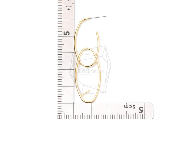 ERG-1163-MG [2件]鏈接圈耳環，鏈接圈耳環 第5張的照片