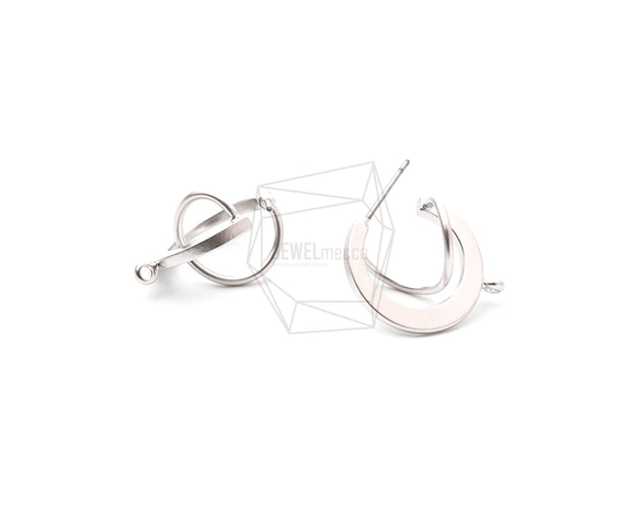 ERG-1164-MR【2個入り】3Dカーブピアス,3D curve Post Earring/16mm x 20mm 3枚目の画像