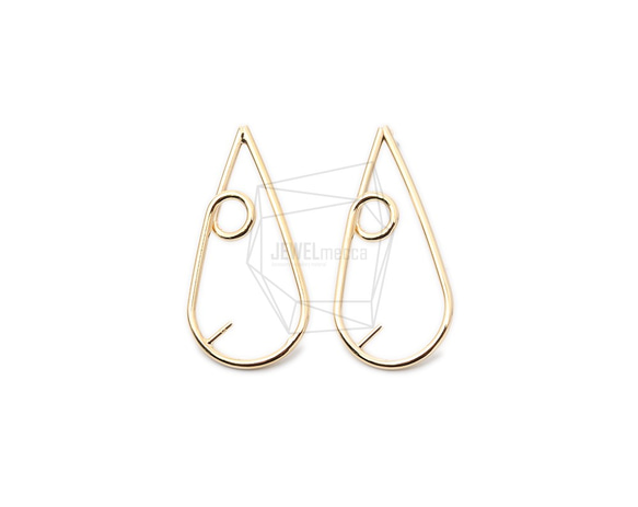 ERG-1172-G【2個入り】ティアドロップピアス/Teardrop shape Post Earring 1枚目の画像