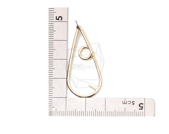 ERG-1172-G【2個入り】ティアドロップピアス/Teardrop shape Post Earring 5枚目の画像