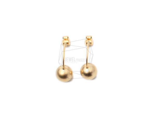 ERG-1177-MG [2個]球形耳環扣，球形耳離合器/耳環架 第1張的照片