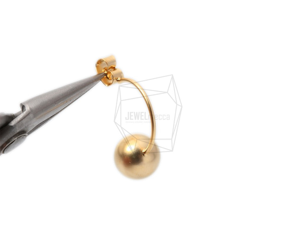 ERG-1177-MG [2個]球形耳環扣，球形耳離合器/耳環架 第4張的照片
