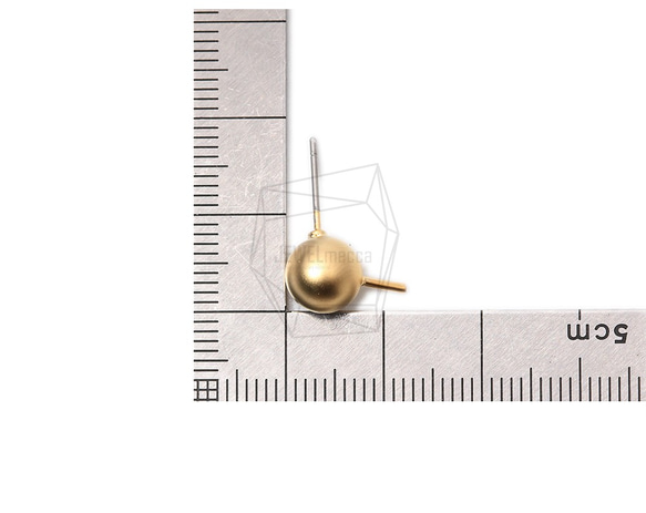 ERG-1179-MG【每包4件】圓球耳環 第5張的照片