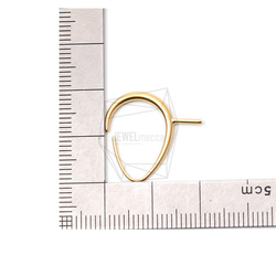 ERG-1180-MG [2件]淚滴形耳環，淚滴形線耳環 第5張的照片