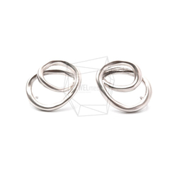 ERG-1181-MR【2個入り】ダブルラウンド ピアス,Double Round Post Earrings 1枚目の画像