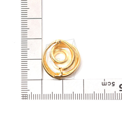ERG-1182-MG【每包2片】漩渦狀耳環，渦紋後耳環 第5張的照片
