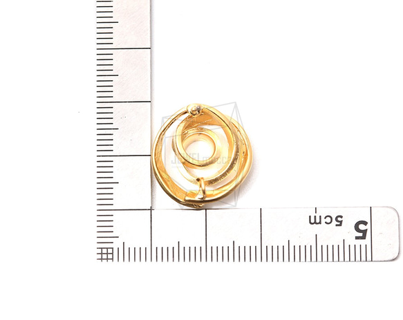ERG-1182-MG【每包2片】漩渦狀耳環，渦紋後耳環 第5張的照片
