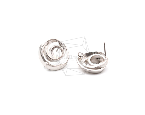 ERG-1182-MR【2個入り】スワールピアス,Swirly Textured Post Earring 2枚目の画像