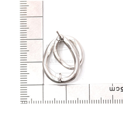 ERG-1183-MR [2件]心形耳環，心形耳環/ 18mm x 24mm 第5張的照片