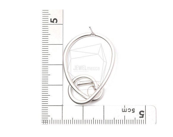 ERG-1194-MR【2個入り】ダブルラウンド ピアス,Double Round Post Earrings 5枚目の画像