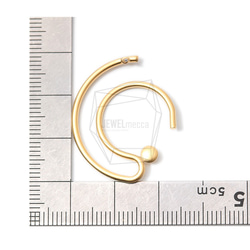 ERG-1196-MG [2個]開放半圈式耳環 第5張的照片