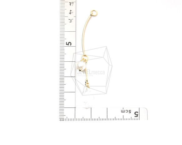 ERG-1197-G [2件]珍珠棒耳環魅力，珍珠棒耳環/ 8mm X55m 第5張的照片