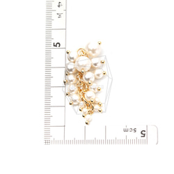 ERG-1198-G [2 pieces] 珍珠串耳環墜飾 第5張的照片